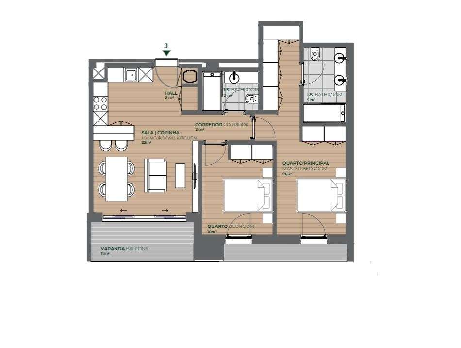 Apartamento T2 Novo, Oliveira do Douro ao Parque Natural da Lavandeira-14