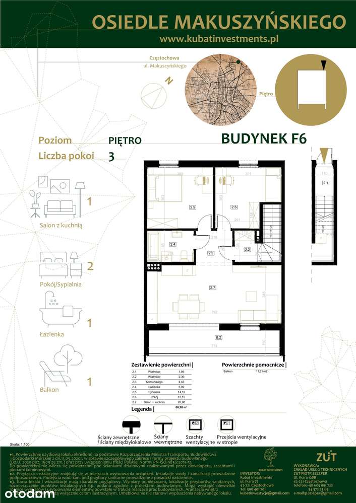 Kawie Wzgórza | apartament 3-pok. | 4_F6_2 - Pełny obrazek: 2/9