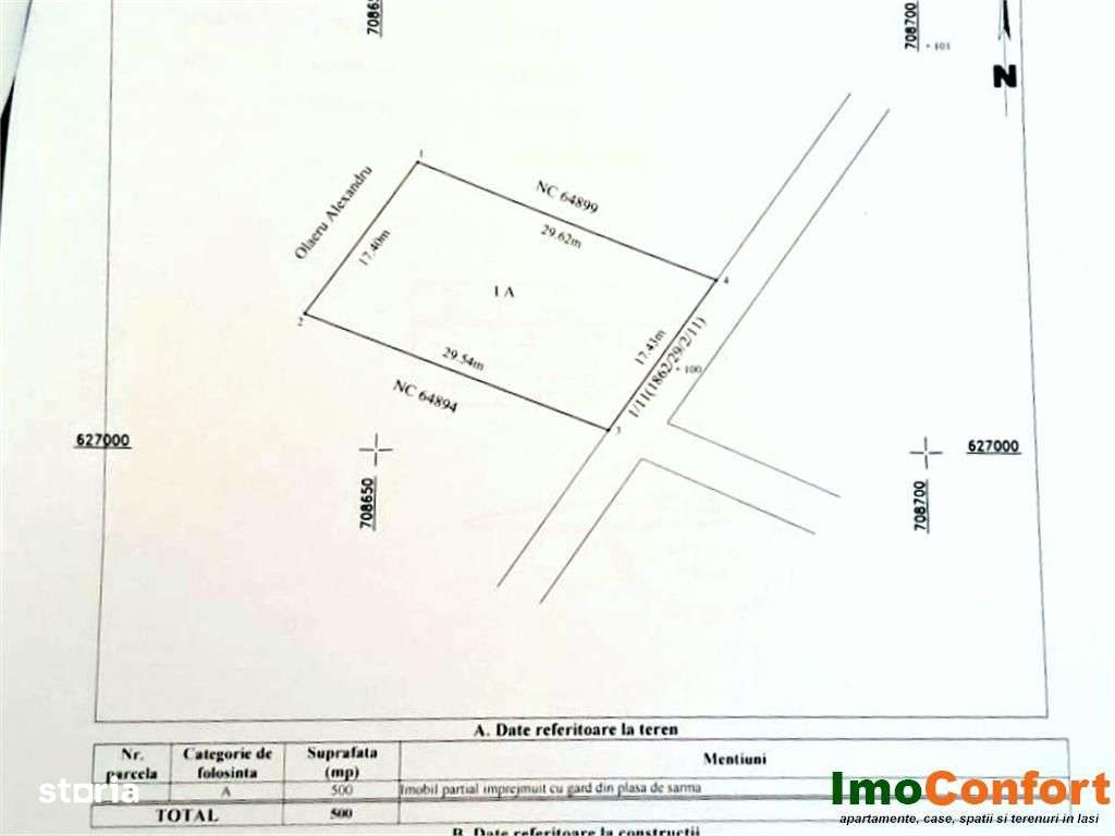 1000 mp intravilan  Chicerea, cu utilitati, pozitie superba - Imagine principală: 5/6