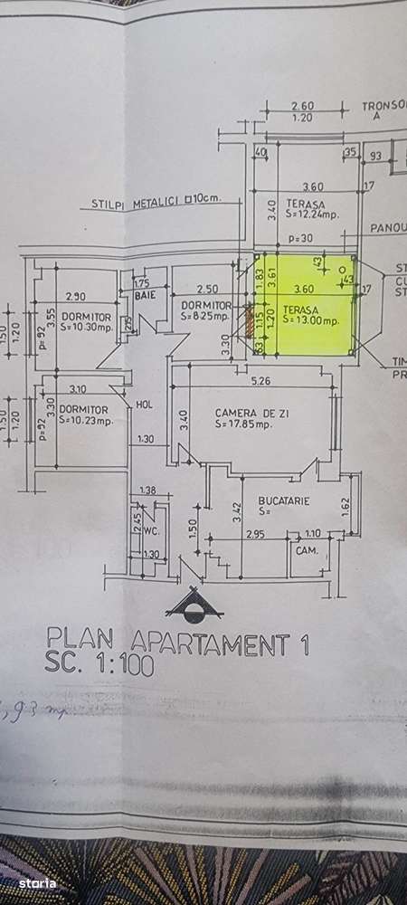 Vand apartament 4 cam. ,Topoloveni, etaj 1, ultracentral, langa Profi-13