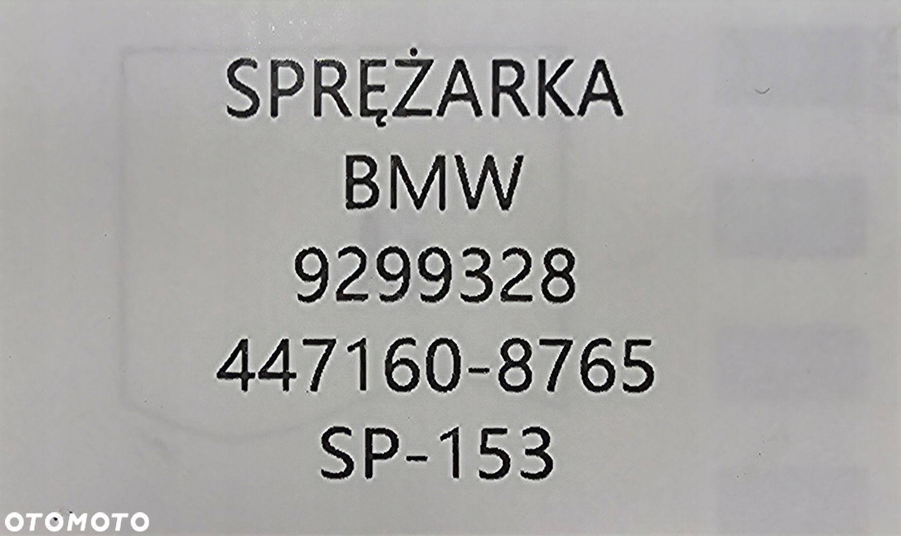 ORG SPRĘŻARKA BMW F20 F21 F22 F23 F30 F31 F32 F33 F34 F36 - 9299328 - 6