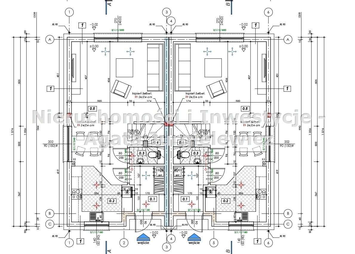 Dąbrowa; dom w zabudowie bliźniaczej; działka 271 - Pełny obrazek: 4/6