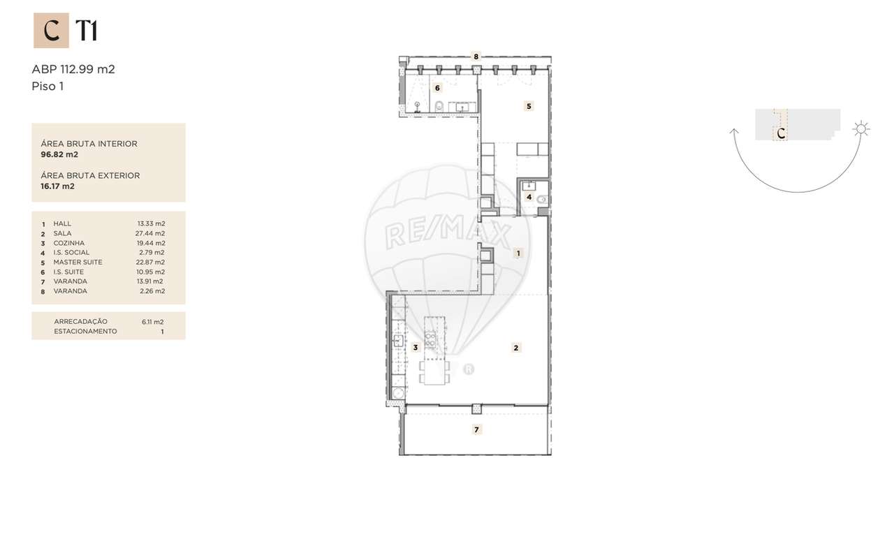 Apartamento T1 para venda - Grande imagem: 4/7
