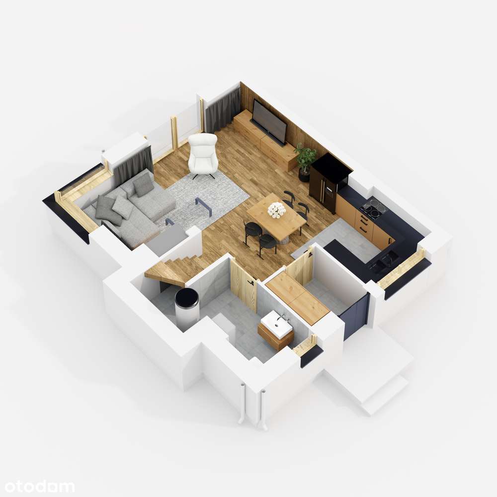 Strumykowa 3 sypialnie duże ogródki opcja adaptacji poddasza do 100m2 - Pełny obrazek: 4/7