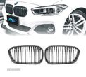 GRELHAS FRONTAIS PACK M PARA BMW F20 F21 LCI 2015+ PRETO BRILHANTE - 4