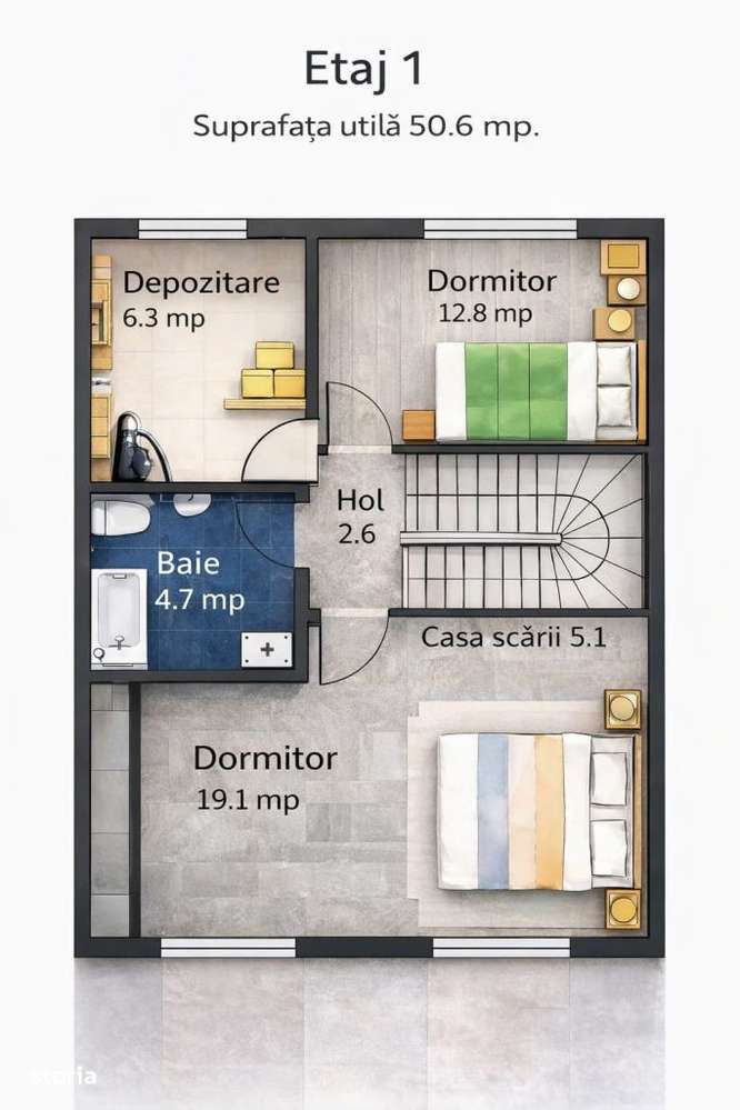 Vanzare vila 5 camere dezvoltator P+2+3terasa Tva inclus !!!-14