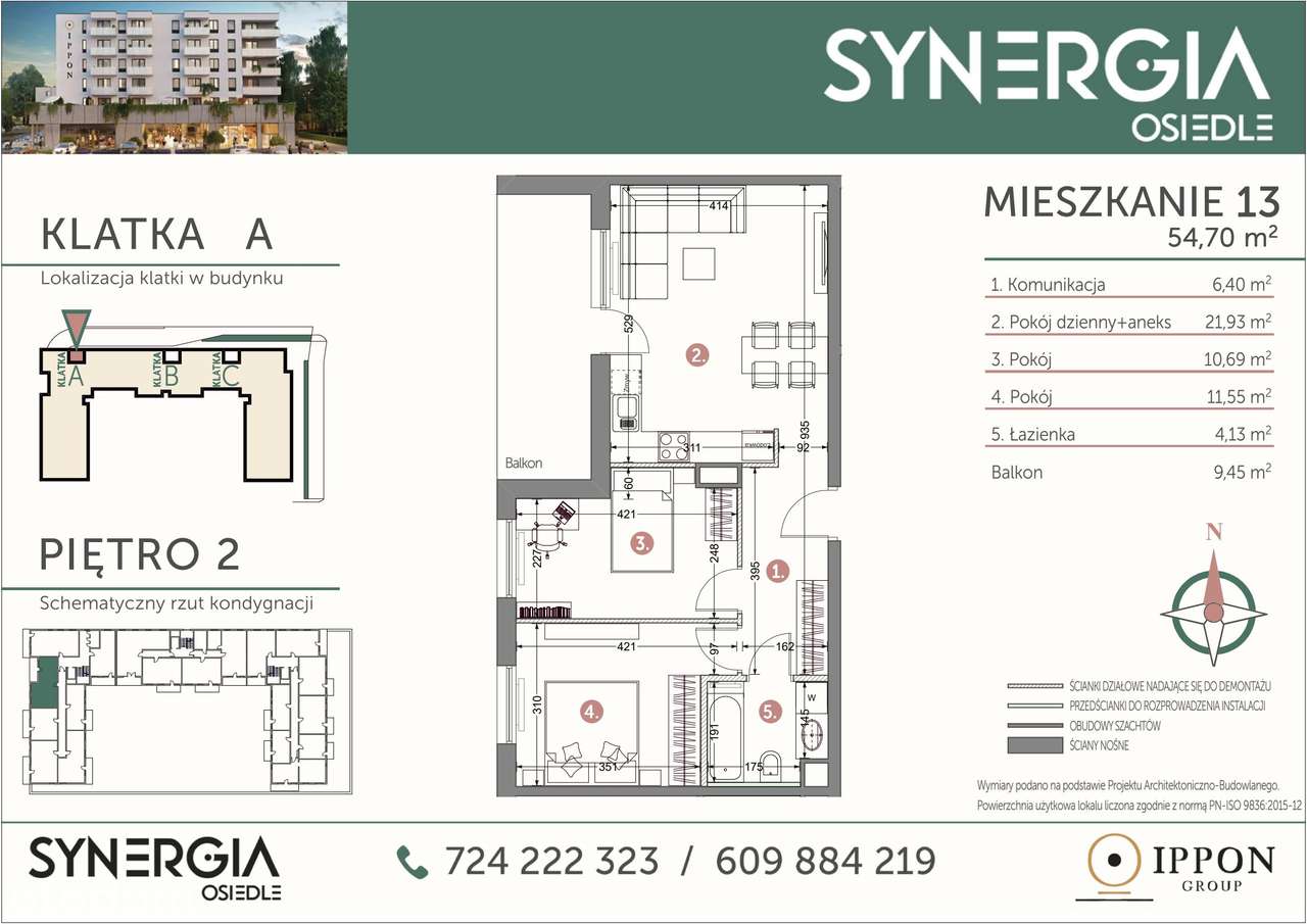 Osiedle Synergia | mieszkanie 3-pok. | 13 - Pełny obrazek: 3/8