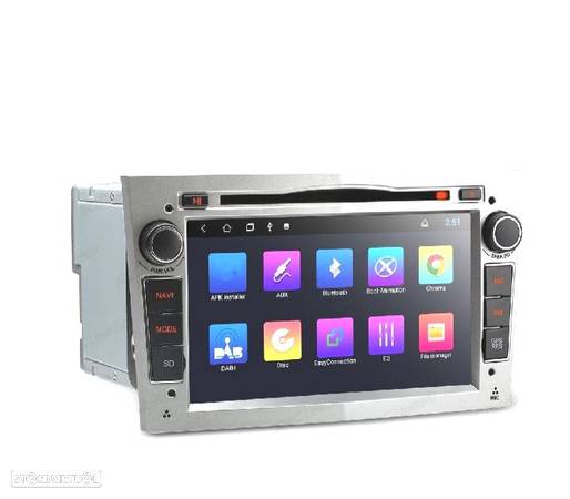 AUTO RADIO GPS ANDROID 11 CINZA CLARO PARA OPEL ASTRA H VIVARO ZAFIRA VECTRA CORSA D - 2