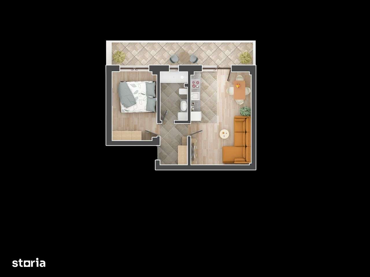 Apartament 1 cameră cu balcon, nou 2025 - Imagine principală: 4/11