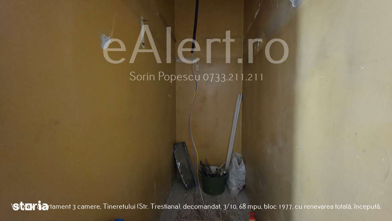 Apartament 3 camere Tineretului – renovare începută, decomandat, 3/10!-10