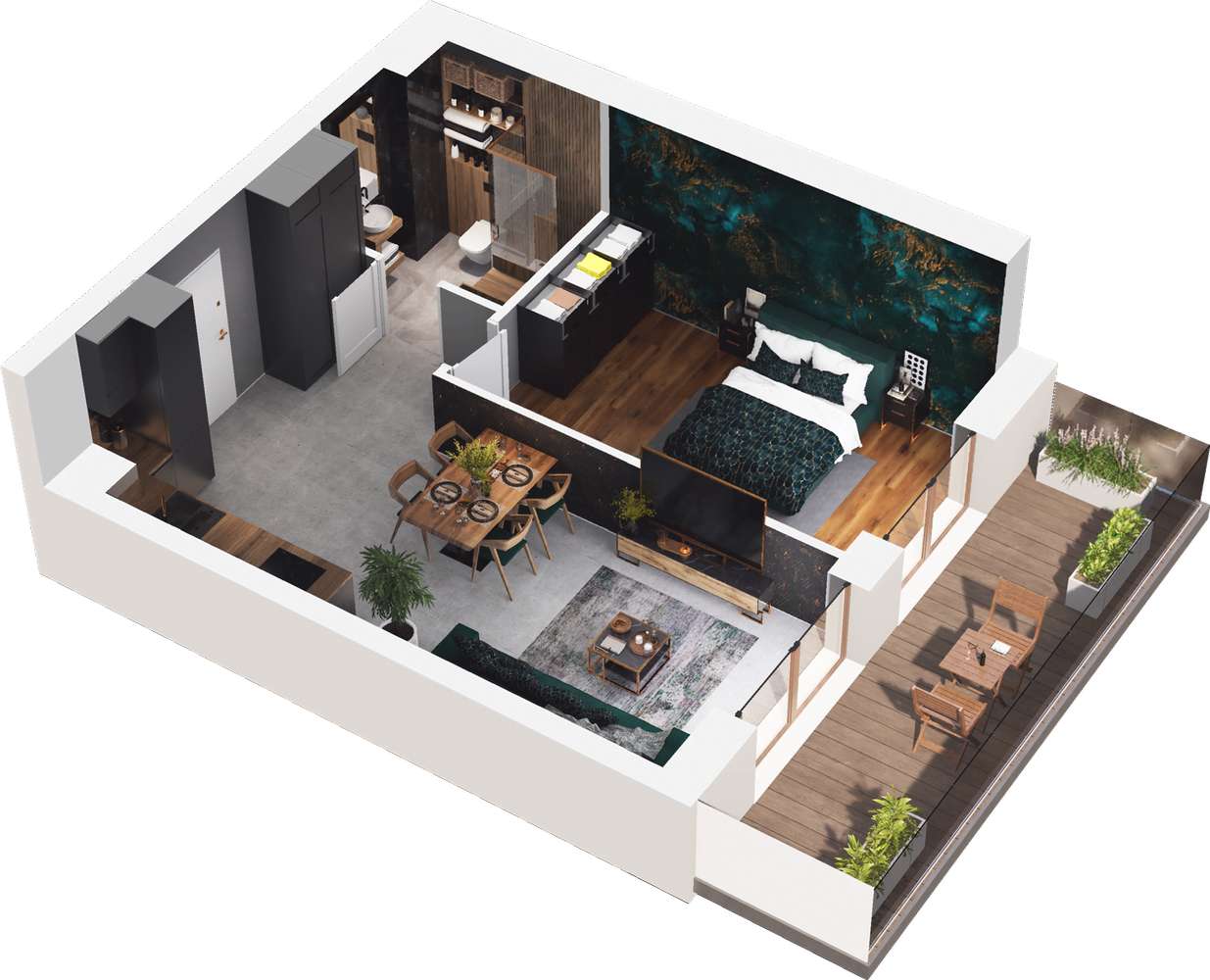 Mahonia Premium | mieszkanie 2-pok. | 41 - Pełny obrazek: 3/8