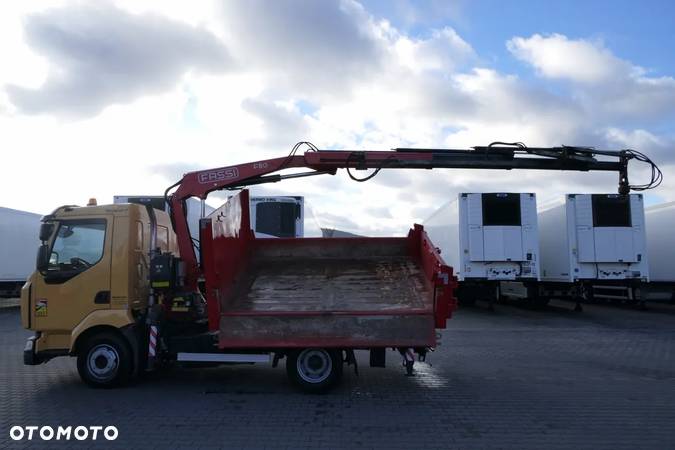 Renault MIDLUM 190 DXI / 4X2 / 2 STRONNA WYWROTKA / HYDROBURTA / + HDS FASSI F 80 / MANUAL / EURO 5 - 8