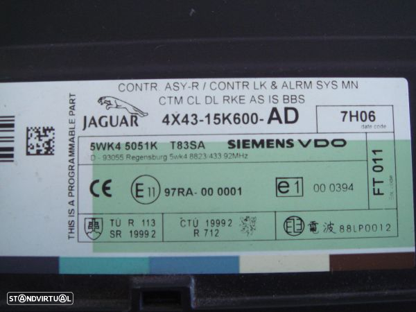 Centralina Do Alarme Anti-Roubo Jaguar X-Type (X400) - 3