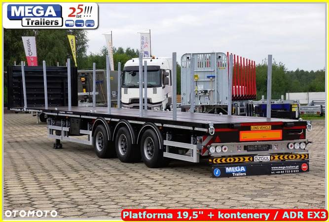 Mega Platforma UNIWERSALNA 19,5 BPW - ADR 3 - 35,0 ton ładowności !!! - 11