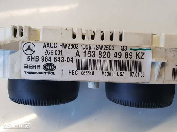 Comando Chaufagem Mercedes-Benz M-Class (W163) - 3