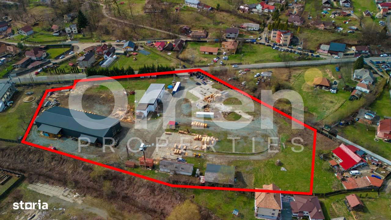 Teren industrial cu hale de prelucrare lemn/cherestea - Imagine principală: 1/3