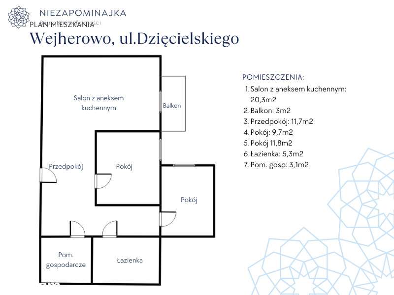 3 pokoje I balkon I 62m2-15
