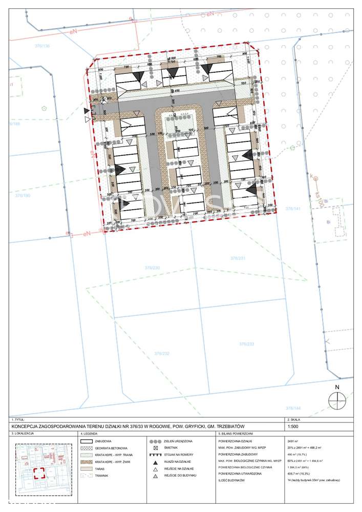 Działka w Rogowie - 400m od plaży - MPZP-7