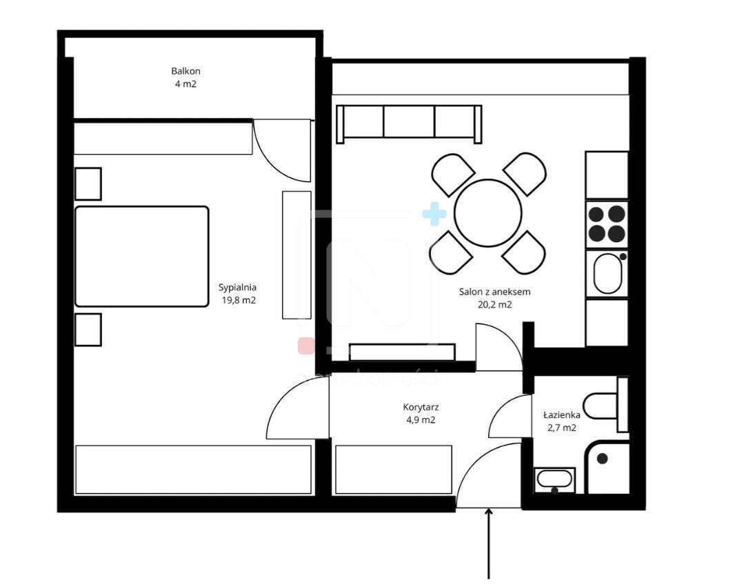 2-pokojowe mieszkanie na Saskiej Kępie - Pełny obrazek: 5/8