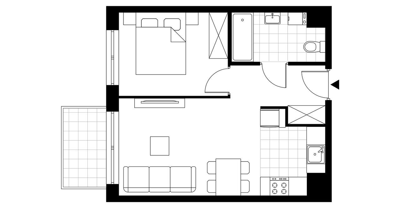 Sedina | apartament 2-pok. | B3.3.1 - Pełny obrazek: 4/9