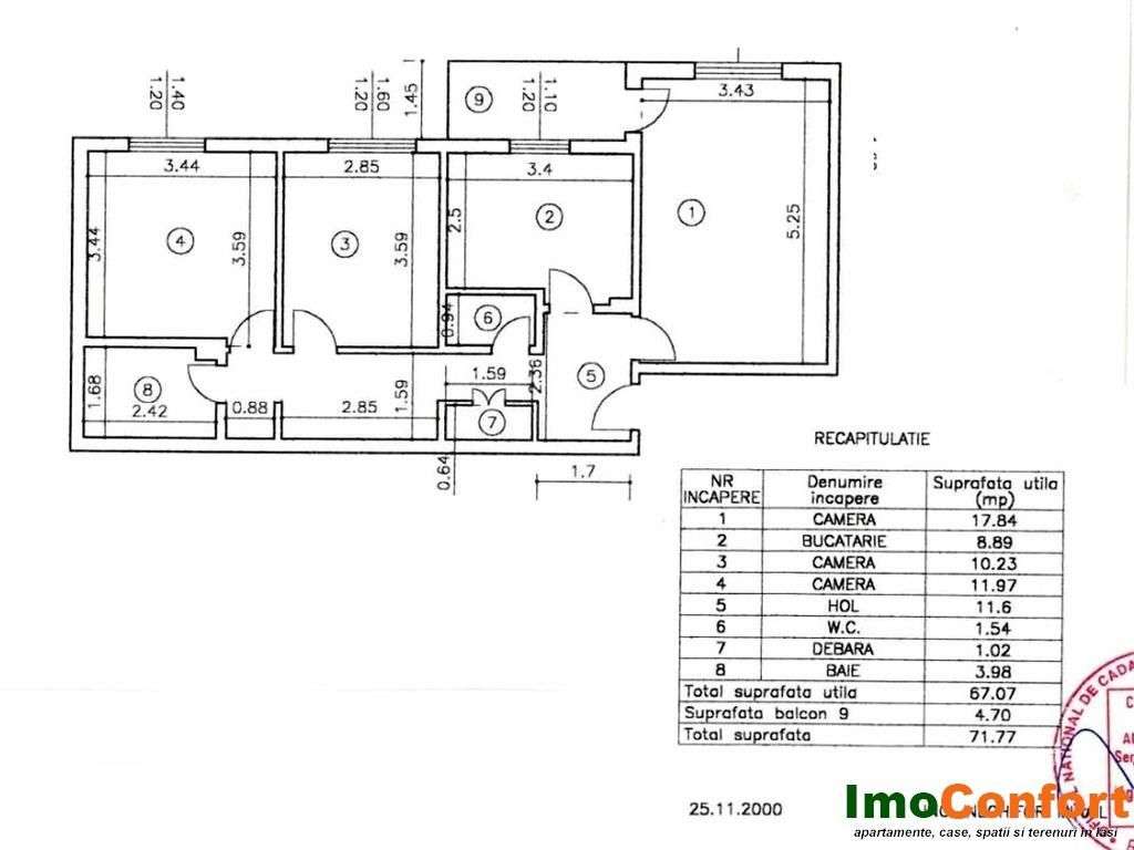 Apartament cu 3CD, 72mp, in Canta - Pacurari-1