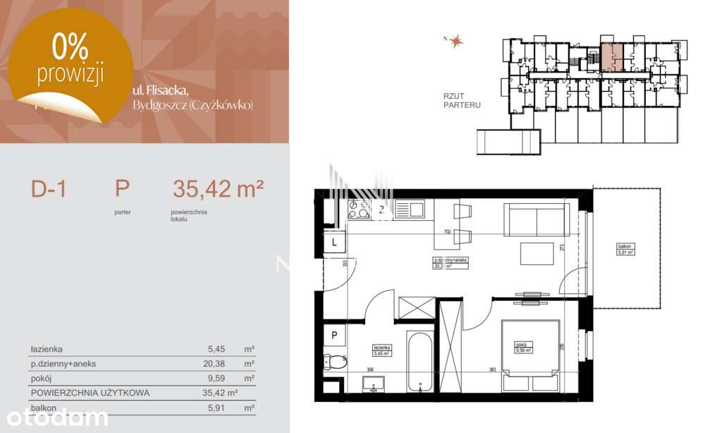 Mieszkanie 2 Pokoje Bydgoszcz Flisy - Pełny obrazek: 4/4