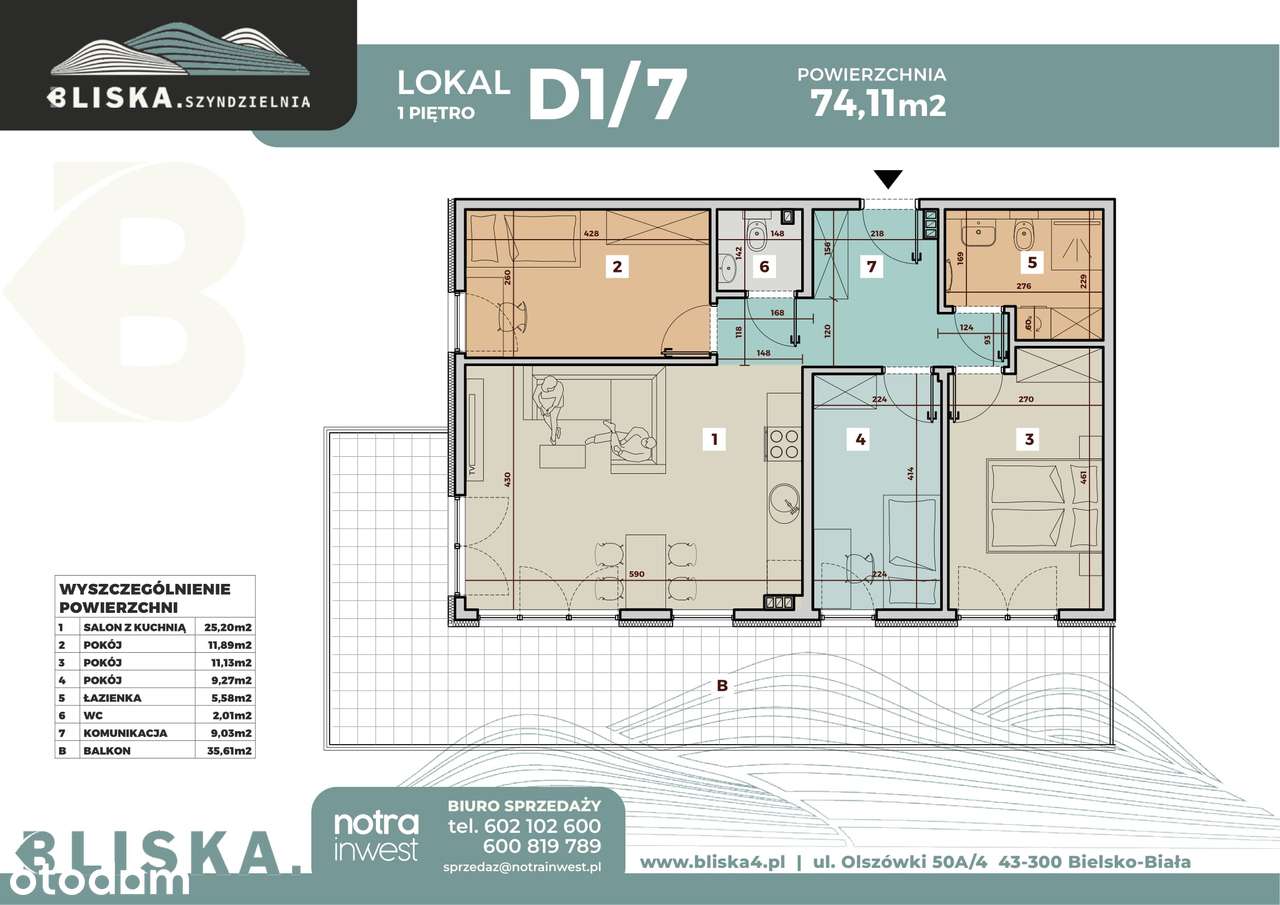 Bliska4.Szyndzielnia  | mieszkanie 4-pok. | D1/7 - Pełny obrazek: 3/8