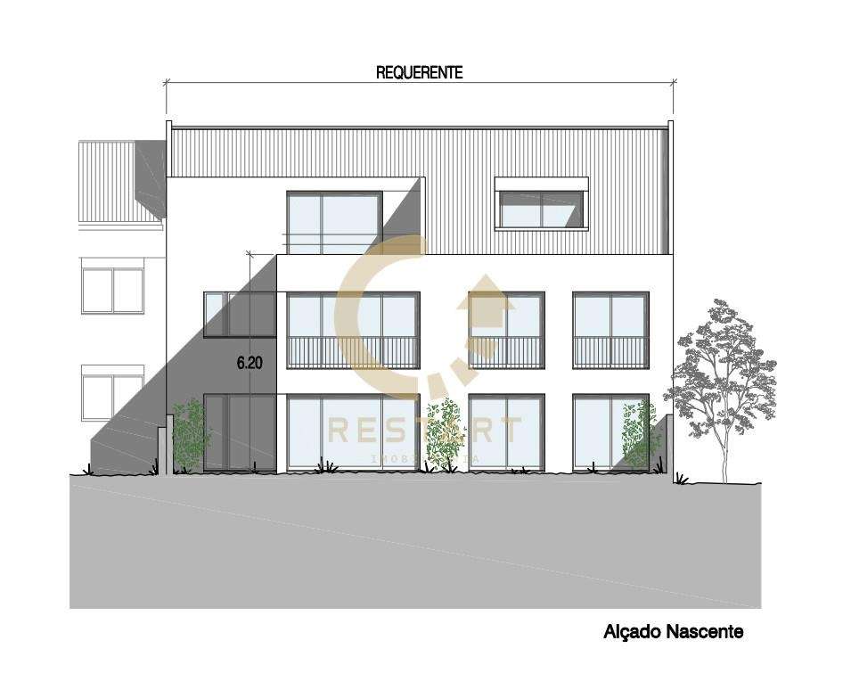 Terreno para construção de 6 apartamentos de tipologia T1 e T2-5