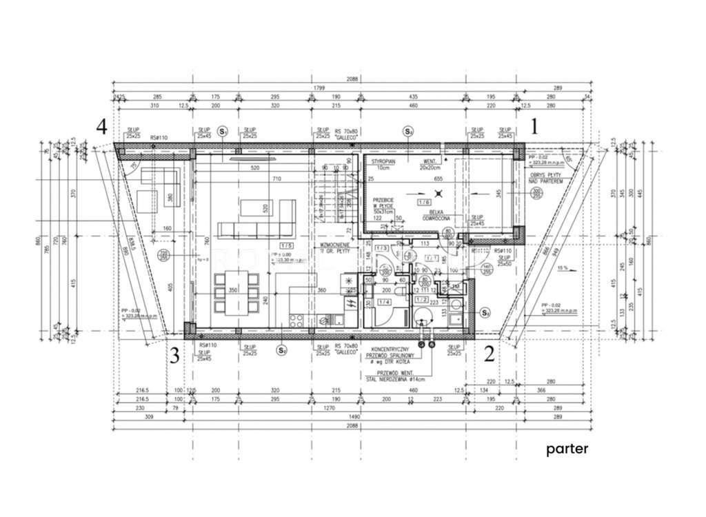 Nowoczesny dom z dużymi przeszkleniami na wzgórzu! - Pełny obrazek: 5/20