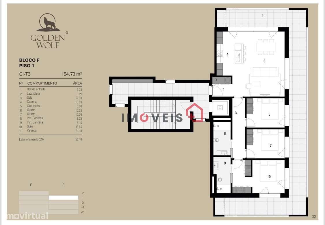 Apartamento T3 - Golden Wolf  - Telheiro, Leiria - Grande imagem: 3/23