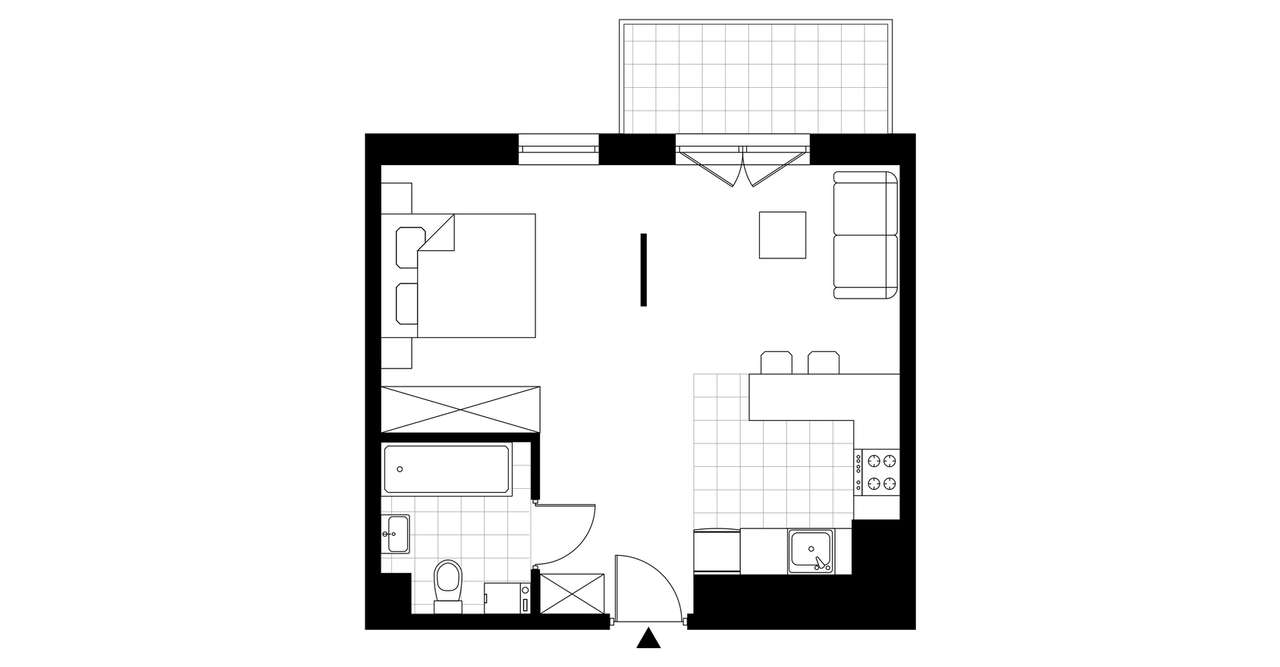 1-pokojowe mieszkanie 37m2 + balkon Bez Prowizji - Pełny obrazek: 3/8