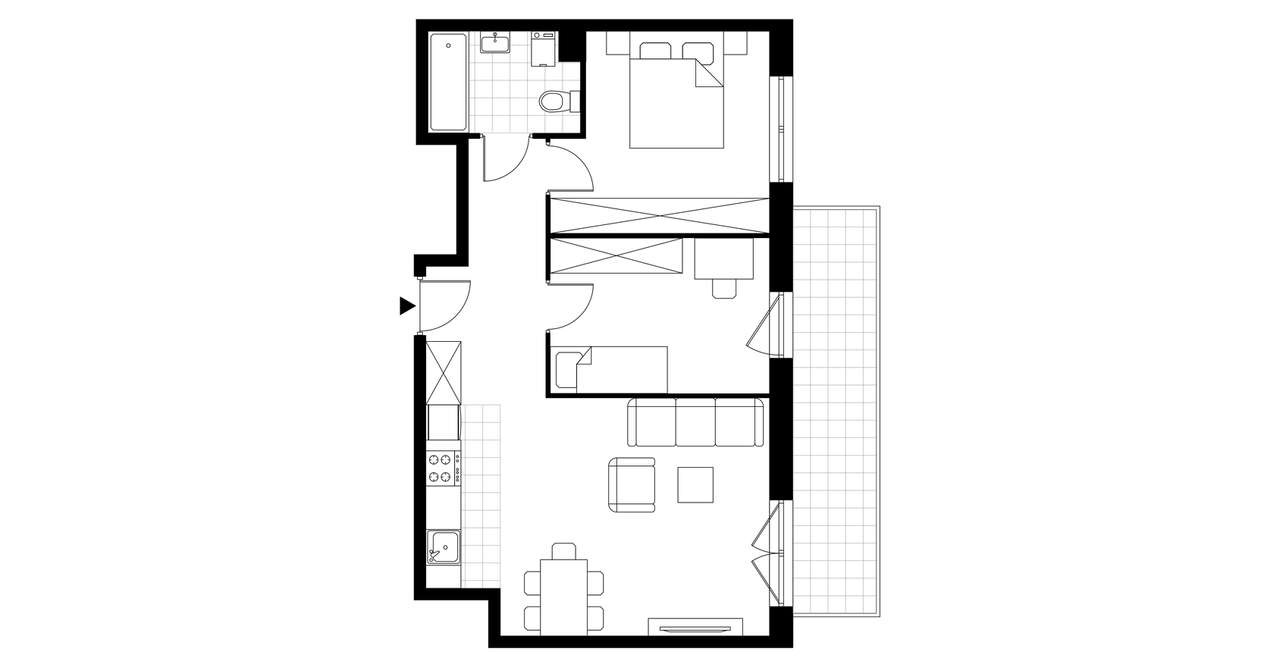 3-pokojowe mieszkanie 53m2 + balkon Bezpośrednio - Pełny obrazek: 3/8