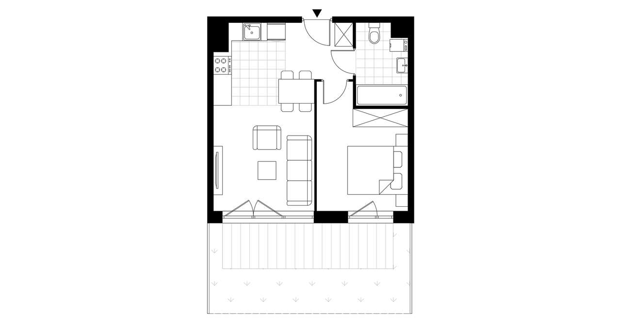 2-pokojowe mieszkanie 38m2 + ogródek Bez Prowizji - Pełny obrazek: 3/8