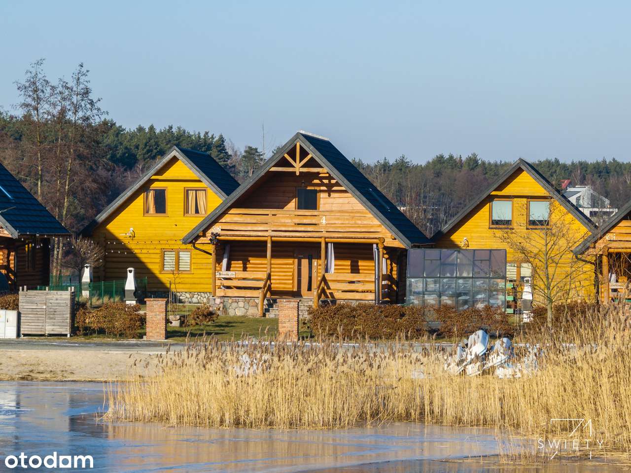 Dom nad jeziorem, pierwsza linia, marina, Wielka Pętla Wielkopolski-13