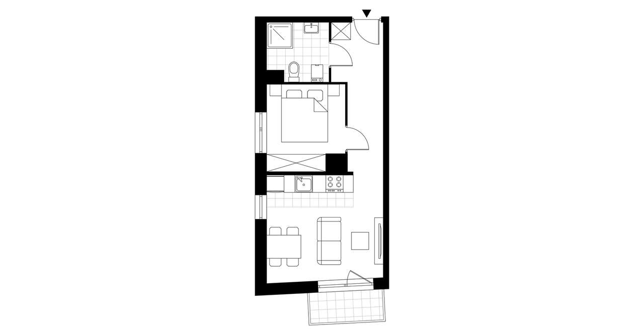 2-pokojowe mieszkanie 37m2 + balkon Bez Prowizji - Pełny obrazek: 4/9