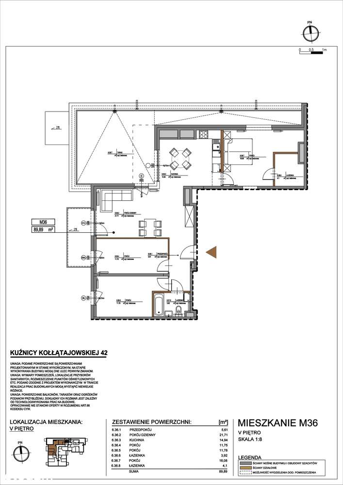 Kuźnicy Kołłątajowskiej 42 | mieszkanie 4-pok.| 36 - Pełny obrazek: 3/8