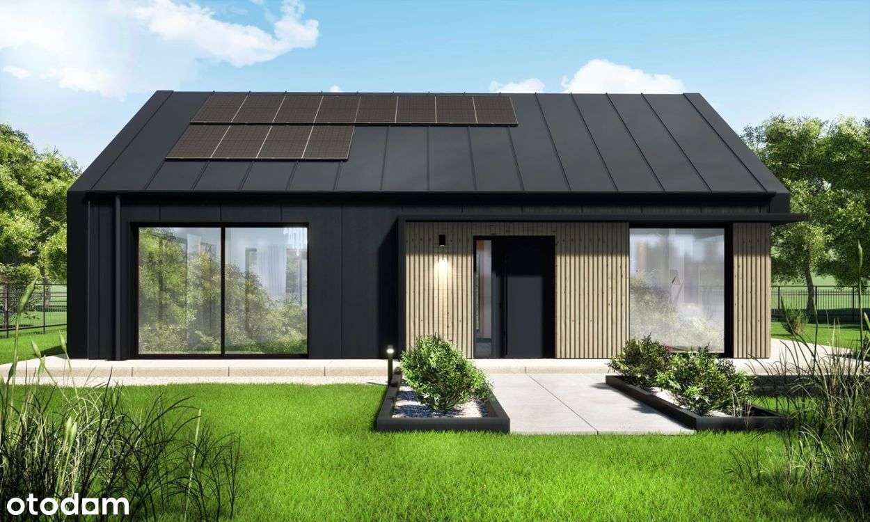 Całoroczny dom modułowy H67 m2 na dużej działce 1200 m2 przy lesie
