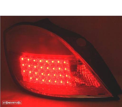 FAROLINS TRASEIROS LED PARA OPEL ASTRAS H 04-09 5P VERMELHO BRANCO - 2