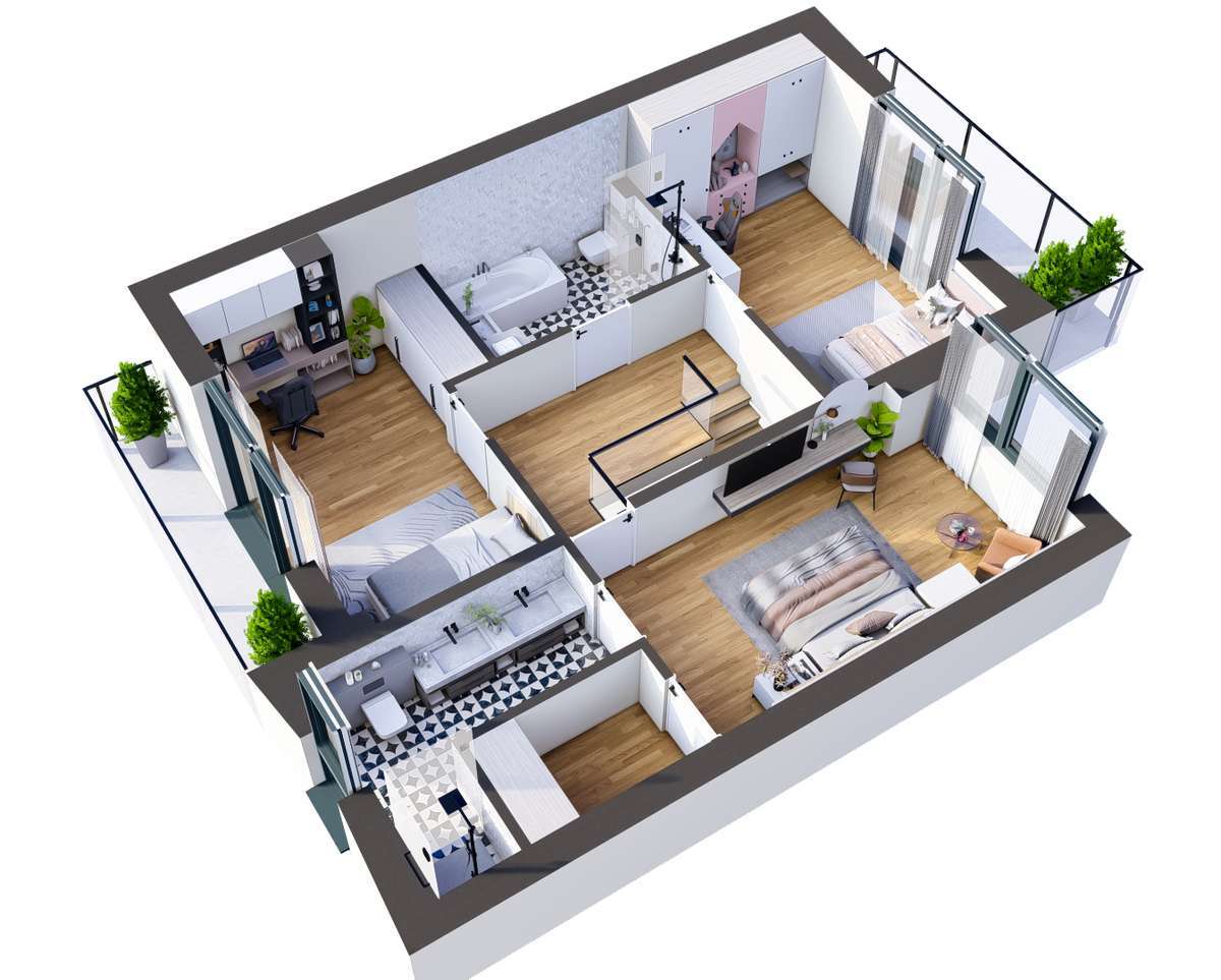 Nowoczesny dom szeregowy 114m² 8A | Garaż, ogród i taras | Lipiec 2026 - Pełny obrazek: 4/12