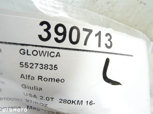 GŁOWICA ALFA ROMEO GIULIA (952_) 2015 - 2022 2.0 (952ACA25) 206 kW [280 KM] benzyna 2016 - 2022 - 13