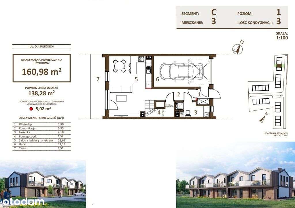Dom szeregowy 9 pokoi, garaż i ogród – Słocina-5