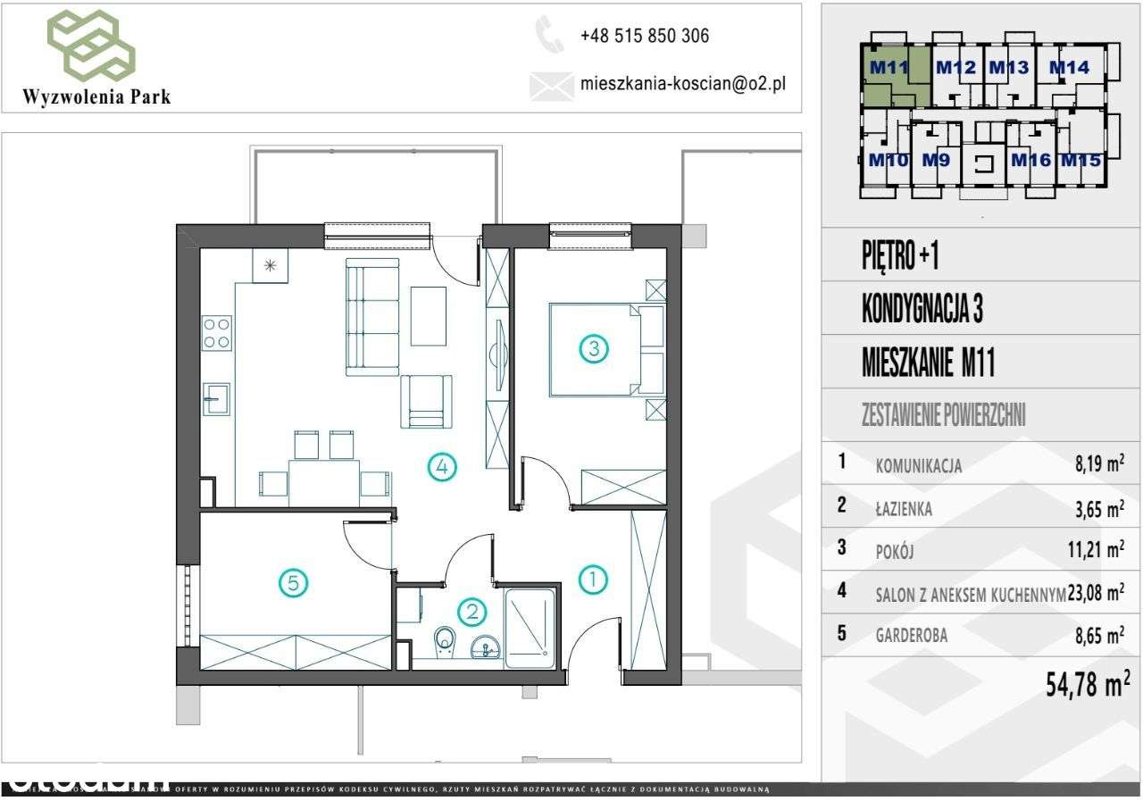 54m2 nowy apartament - KLIMATYZACJA ! - Pełny obrazek: 4/5