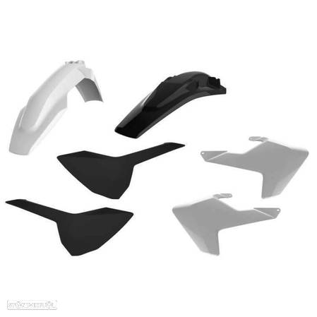 kit plasticos polisport preto / branco husqvarna fe / te - 1