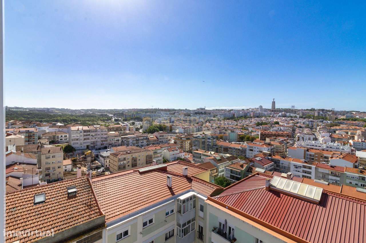 Apartamento T2 na Cova da Piedade com vista panorâmica de 180 graus-10