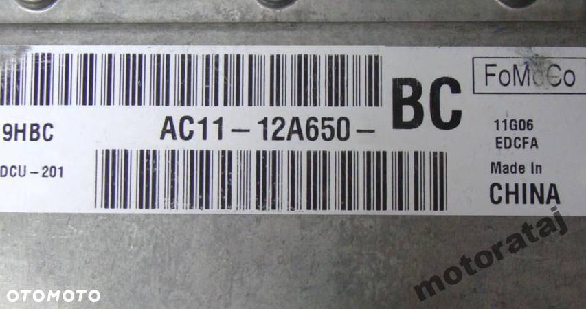KOMPUTER FORD TRANSIT AC1112A650BC 9HBC DCU-201 - 2
