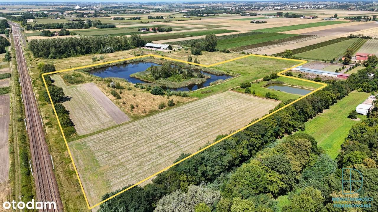 Działka inwestycyjna 7,4 ha ze stawem – przy DK92 i A1-13