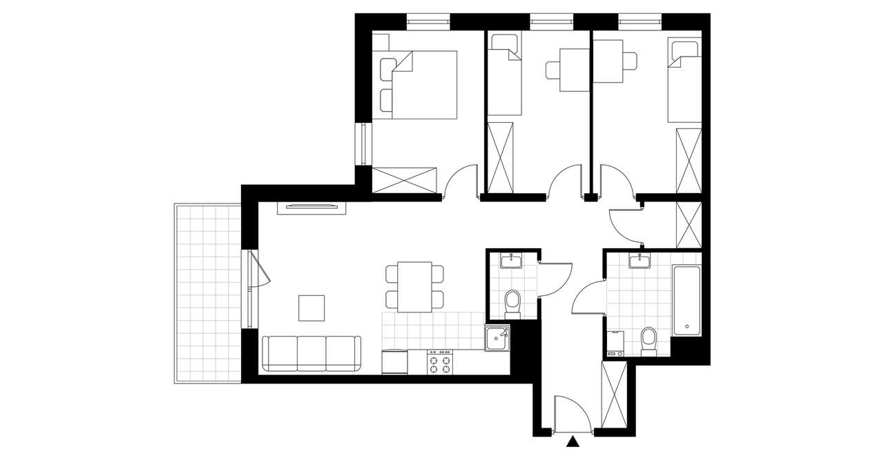 4-pokojowe mieszkanie 75m2 + balkon Bez Prowizji - Pełny obrazek: 3/8