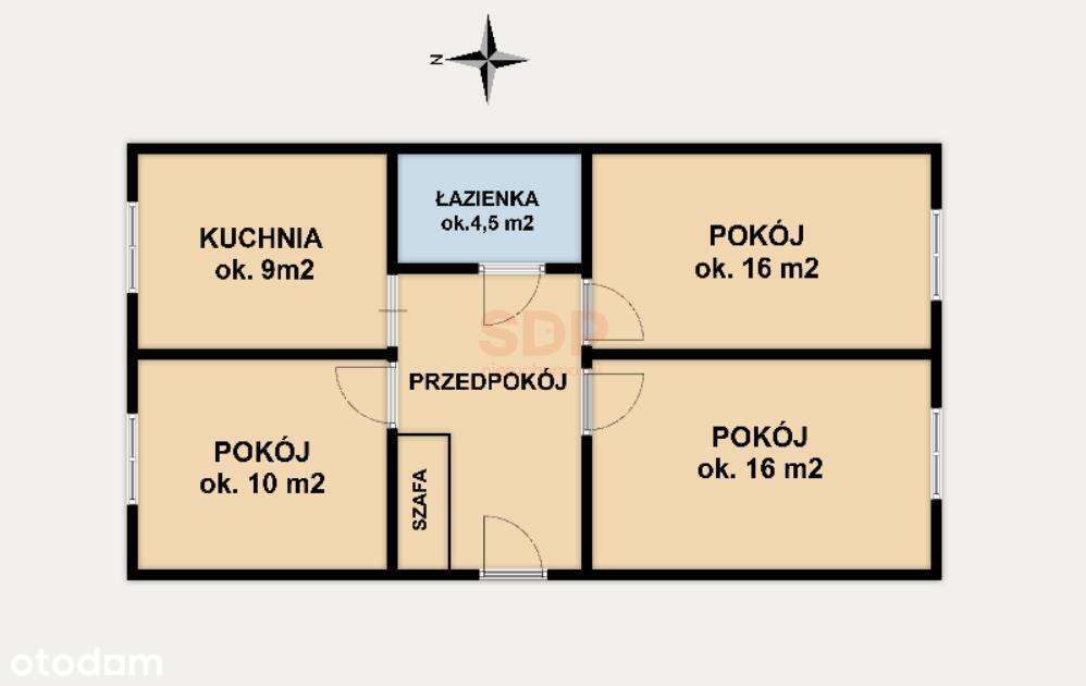 Mieszkanie 3 pokojowe z osobną kuchnią z ogrzewaniem miejskim - Pełny obrazek: 3/14