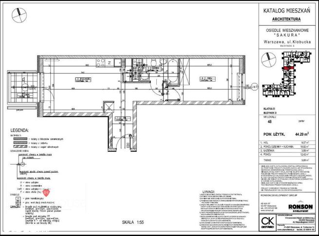 Sprzedam 44,41m2 2pok Galeria Mokotów os.Sakura-10