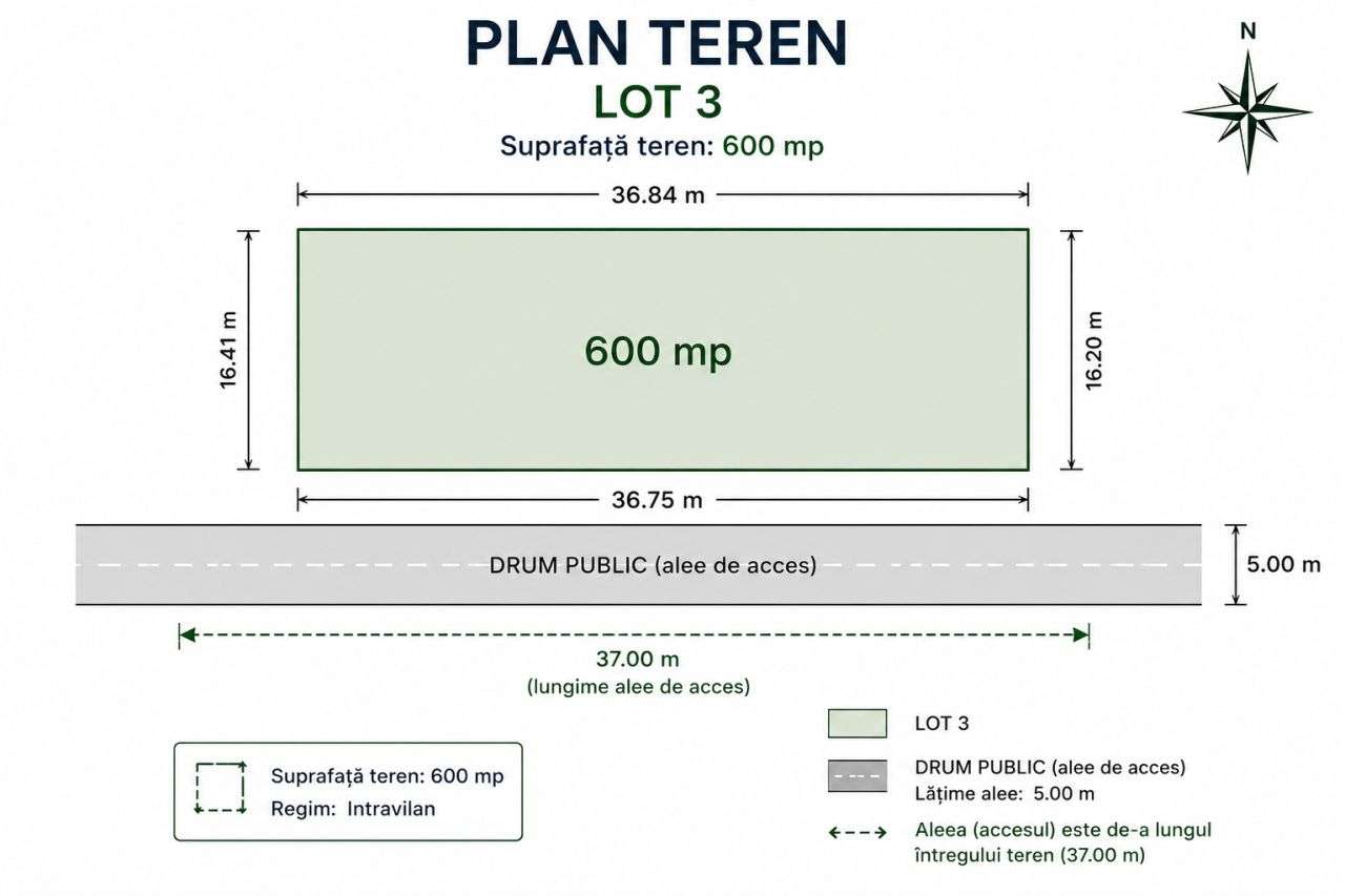 Vanzare Exclusiva teren 1200 mp. Lazu front stradal 75 m.-3